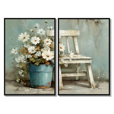 Alyta - campagne, reproduction d'art sur toile blanche, 2 pièces