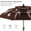 Parasol de marché en oléfine à 3 niveaux de 104 po avec inclinaison et manivelle-1392336069