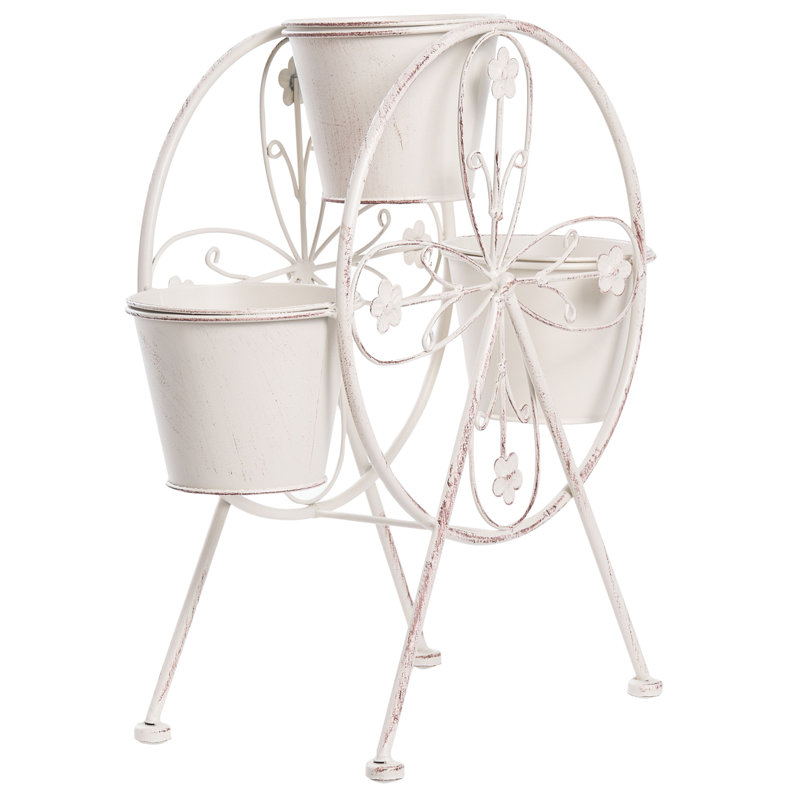 Plant Stand CROWBERRY 43 cm Metal Off-White