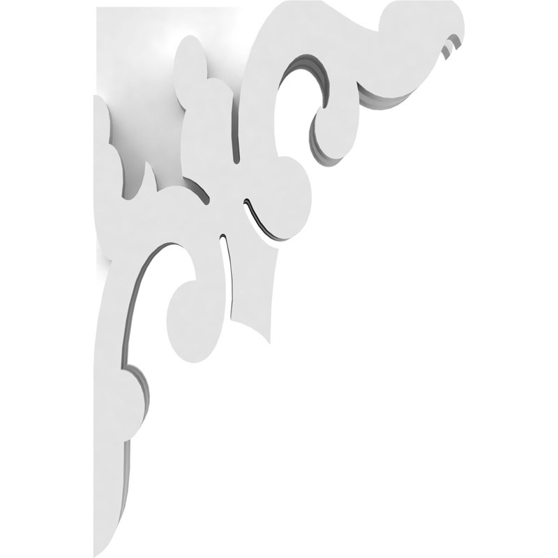 1 7/8"W X 6 1/2"D X 11"H Milton Architectural Grade PVC Corbel, 11" H x 1.875" W x 6.5" D
