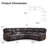 3-Piece Breathable Leather Power Reclining Sectional, Home Theater Couch With Storage, Cup Holder & LED-972976351