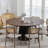 60" Two-tone Round Oak Dining Table with Solid Wood Pedestal Modern Kitchen Table for Living Room Dining Room Seats 8-2082075128-2082075133