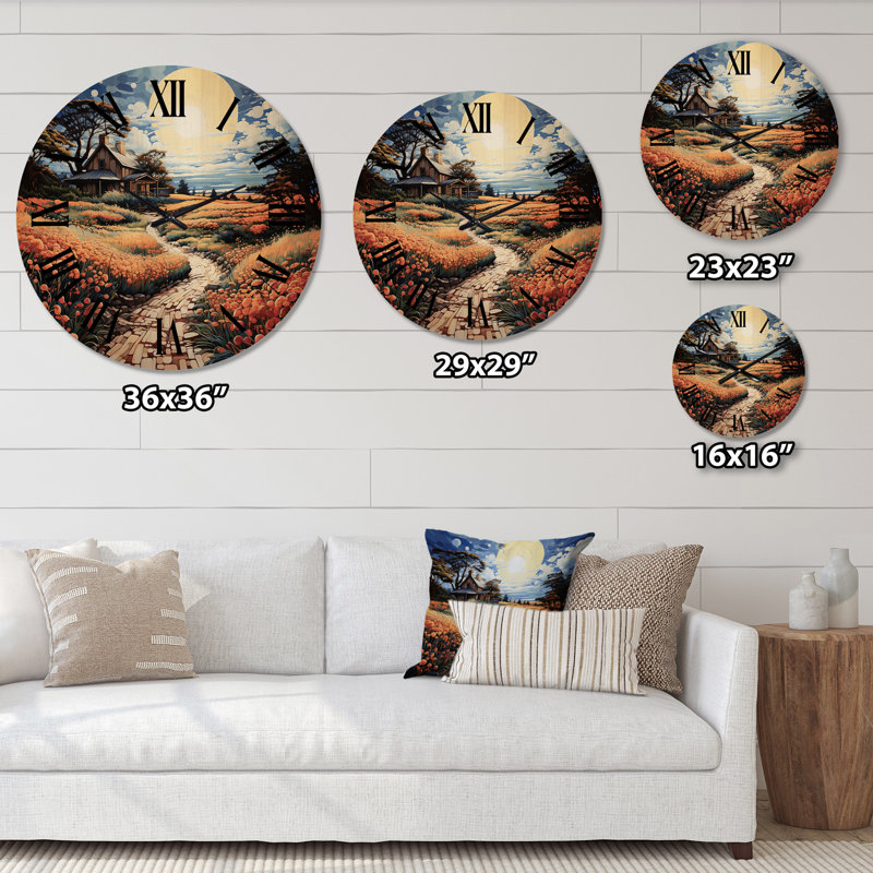 Horloge murale en bois massif Naugatuck, Moyenne