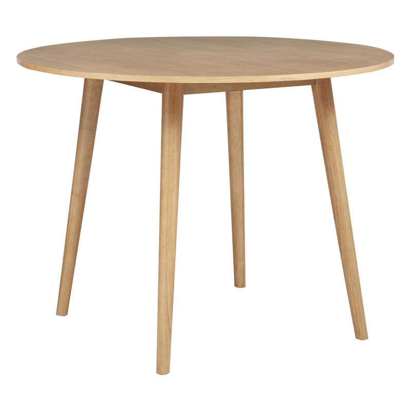Waverly Light Ash Round Counter Height Dining Table, 48" Solid Rubberwood Kitchen Table for 4, Transitional Style
