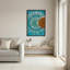 Art mural sur toile bleu sarcelle et or-133917057