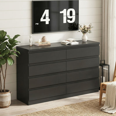 White 8-Drawer Dresser With Classified Storage & Anti-Collapse Design – Modern Chest Of Drawers For Bedroom, Living Room