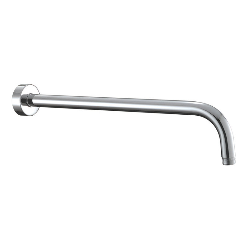Long accoudoir 15,5" avec bride Shower, Chrome poli
