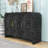 Hailyn Retro Minimalist Curved Sideboard with Gold Handles and 2 Cabinets-2113120732