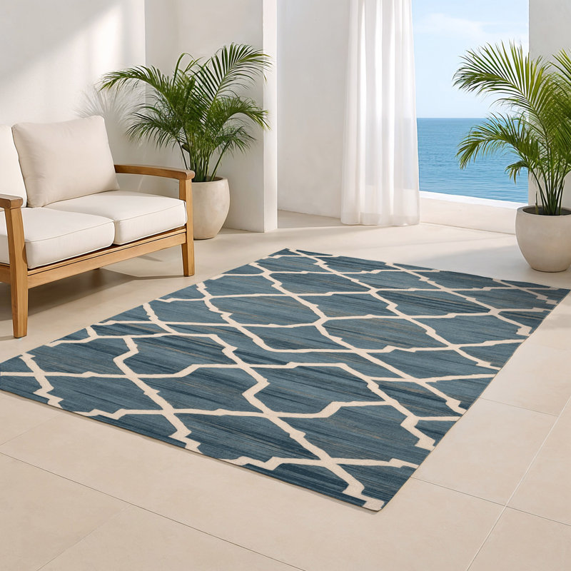 Tapis gris intérieur et extérieur Trellis, Rectangulaire 2 pi x 3 pi