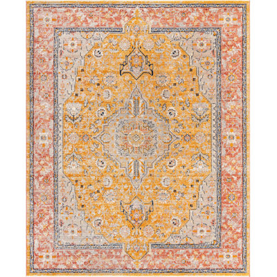 Tapis oriental jaune Alkire