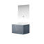 Meuble-lavabo gris foncé avec comptoir en marbre Miroir à DEL, compartiment de rangement spacieux, mécanisme de fermeture en douceur, abondant-736877219