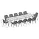 Jianna 134'' Rectangular 12 - Person Outdoor Dining Set with Cushions