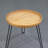 Round Wood And Rattan Side Table, Foldable Table With Metal Tripod, Rattan Round Tray Top, Boho Style, Chic Coffee Table, Foldable Side Table
