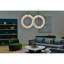 Lustre suspendu clair en cuir et acier albâtre clair-90643568-90643570-130743804