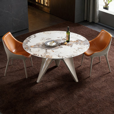 Simple round dining table