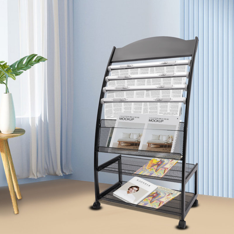 Porte-revues sur pied Brynie, Noir