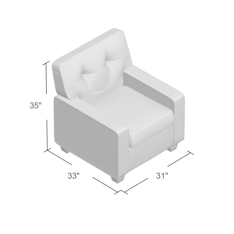 Fauteuil 26 po Ella, Blanc brillant
