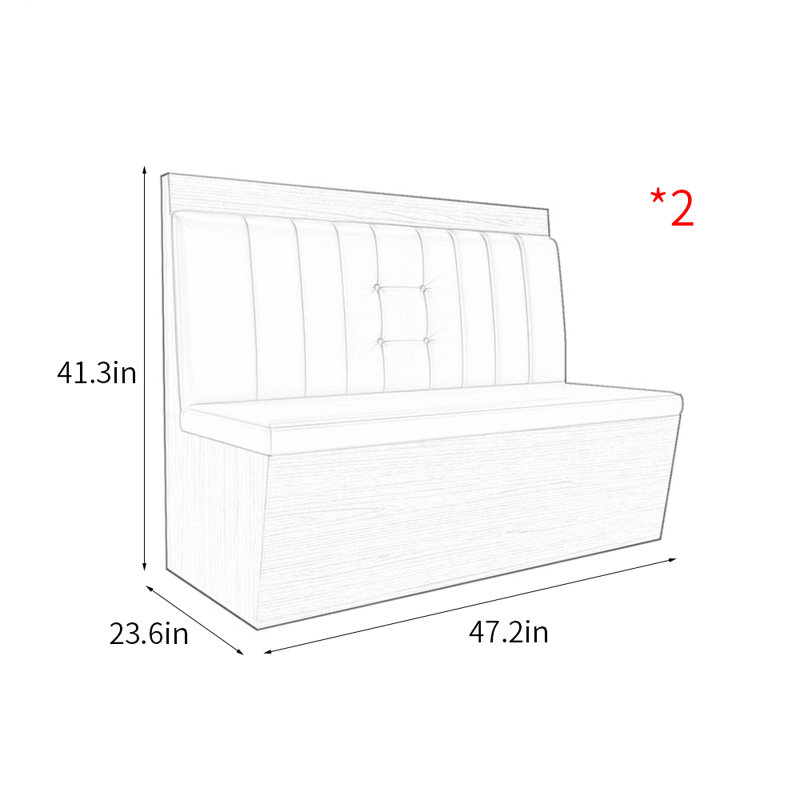 Banc rembourré en similicuir Nordic Modern, Brun clair