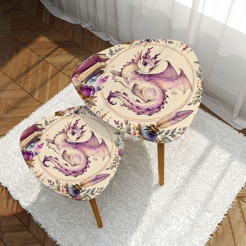 Ensemble de 2 tables basses gigognes Triangle