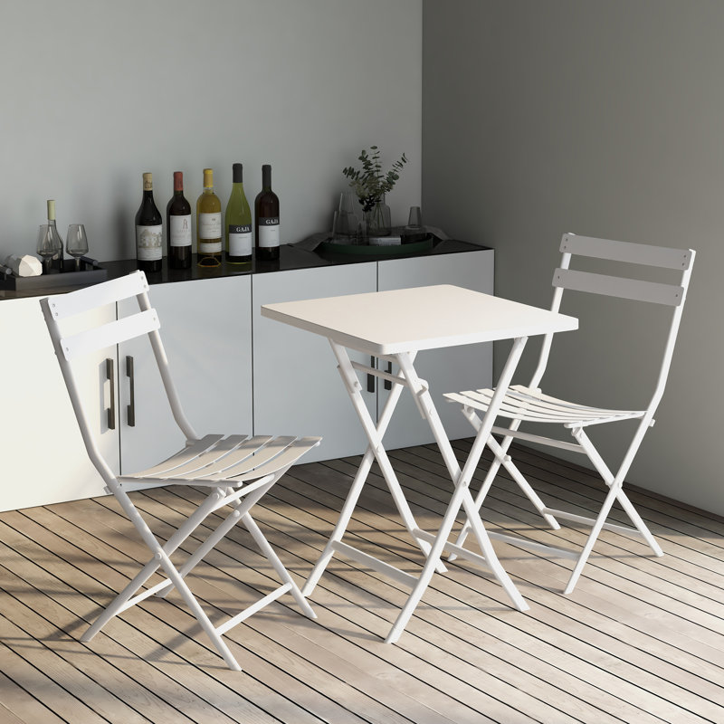 Ensemble de bar Castana Ebern Designs avec matériau extérieur en métal