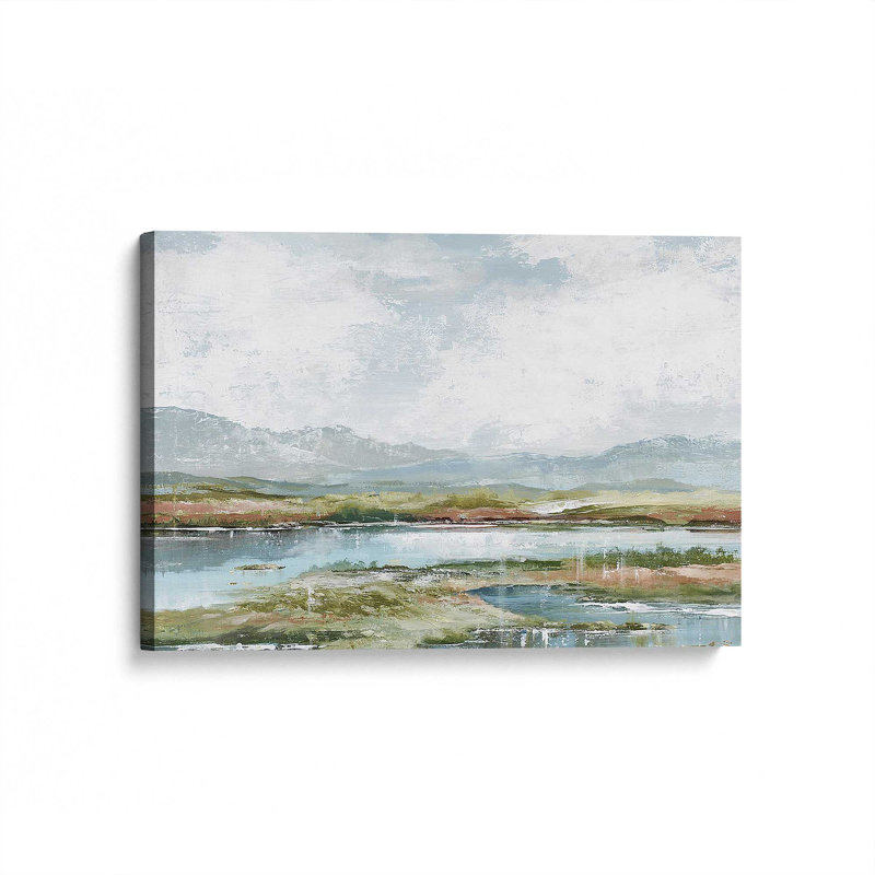 «Lakeside Af après-midi délice sur toile» par Max Maxx, reproduction, Toile tendue, H 32 po x l 48 po x P 1,25 po