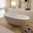 66.93“Free Standing Tub,Solid Surface Soaking Bathtub