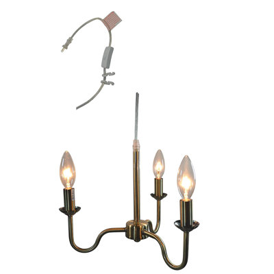 Lustre classique à 3 lumières de style bougie Electra