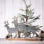 Décoration de table renne en métal galvanisé 13,25 po L