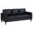 Ruth Black 2-Piece Track Arm Sofa Set