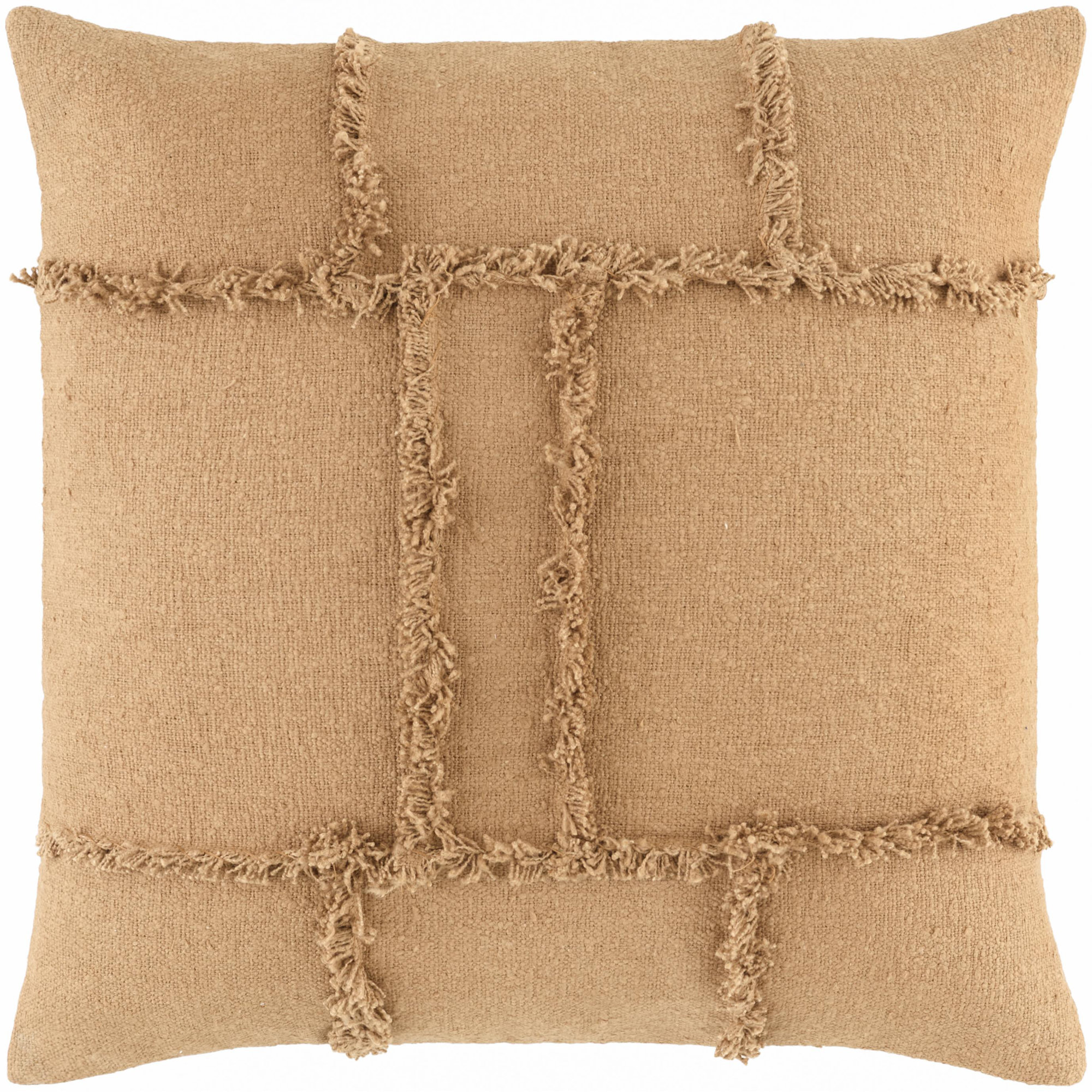 Yulara Accent Pillow Cover & Insert, Rectangle 13"H x 20"W, Brown, Polyester