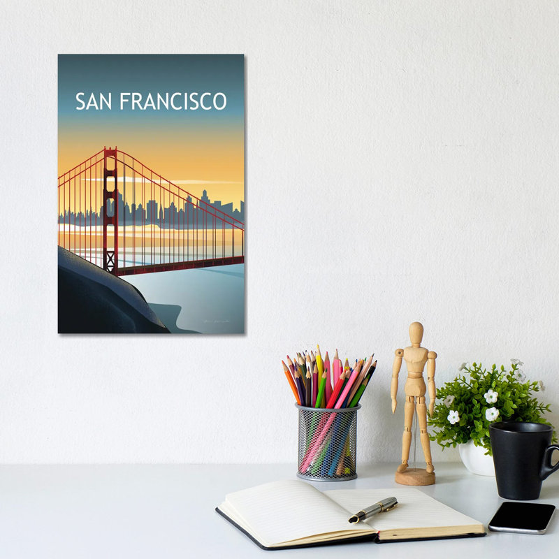 San Francisco II by Omar Escalante - Wrapped Canvas Gallery-Wrapped Canvas Giclée, 20.32 cm H x 30.48 cm W