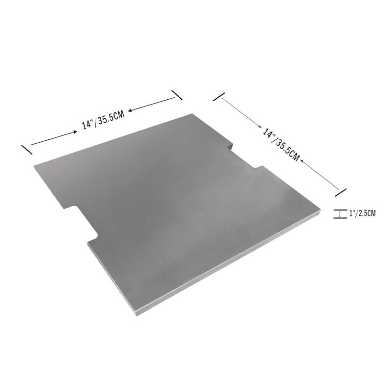 14'' Square Stainless Steel Fire Pit Lid