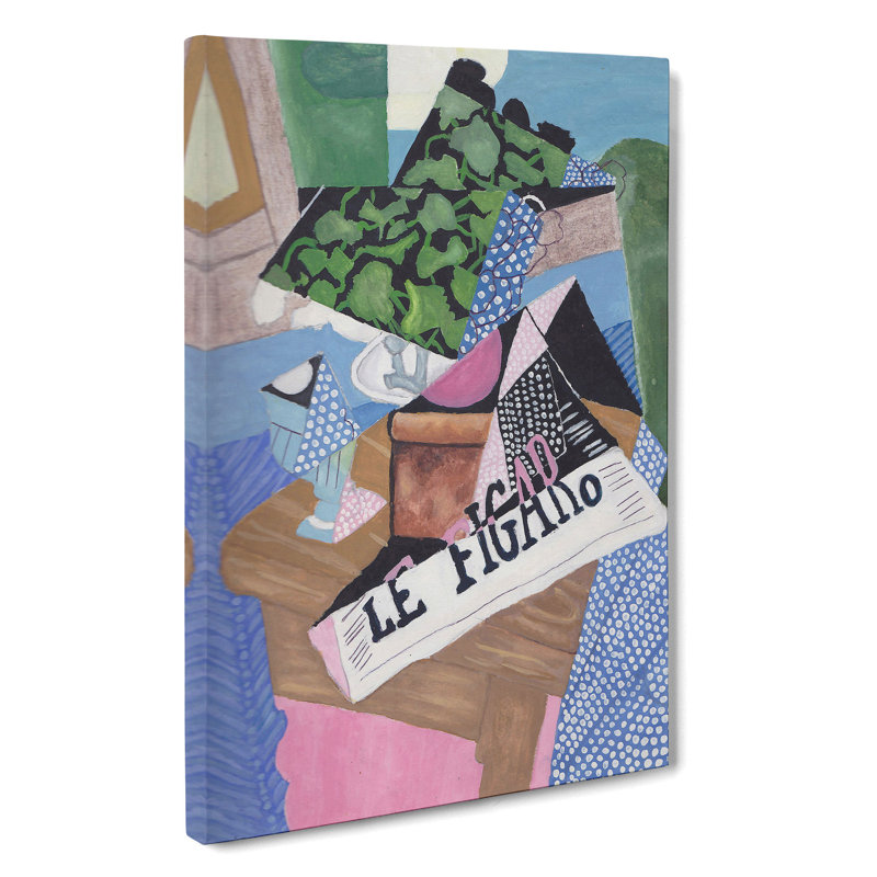Le Figaro by Juan Gris - Wrapped Canvas Painting, 76cm H x 50cm W x 3cm D