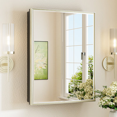 Armoire à pharmacie avec miroir et 3 tablettes Cyrille