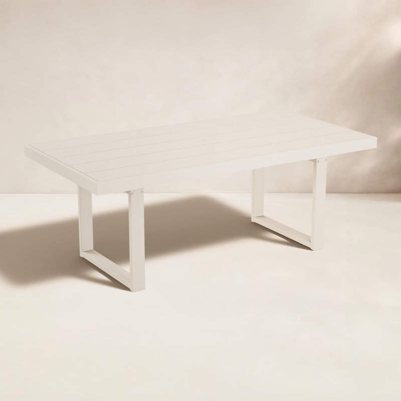 Table de salle à manger Edge, Crème