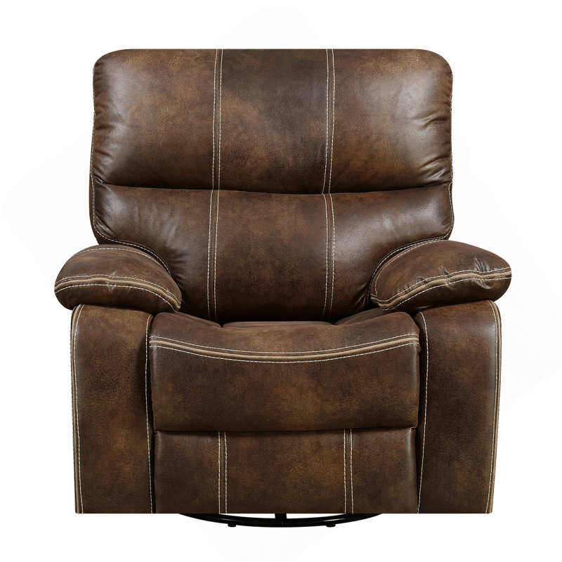 Fauteuil inclinable brun pivotant, Brun