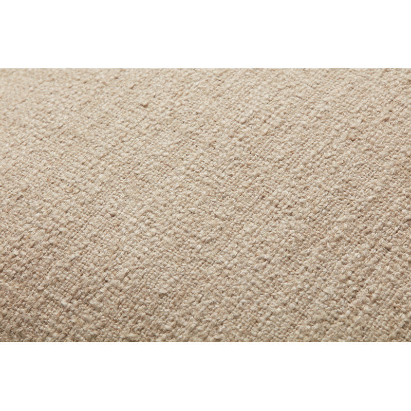 Ivory and Gold 22" Textured Linen Cotton Pillow