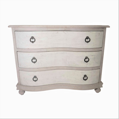 Madelyn 3 Drawer Chest, Light Gray/White