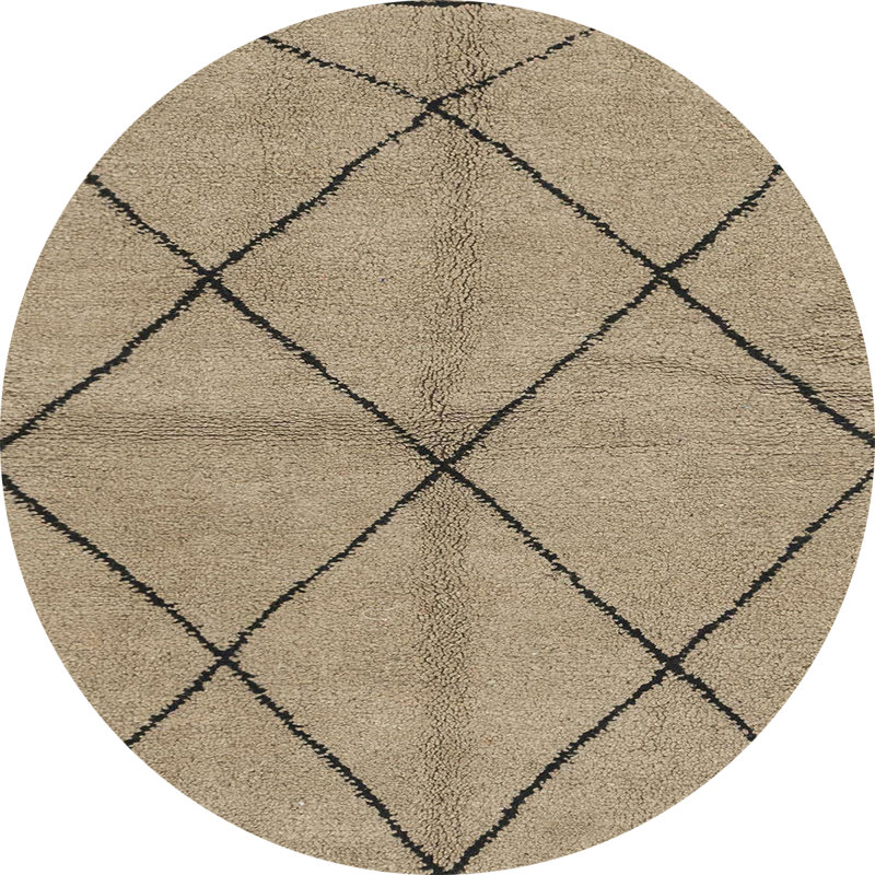 Abstract Indoor Rug, Round 6'