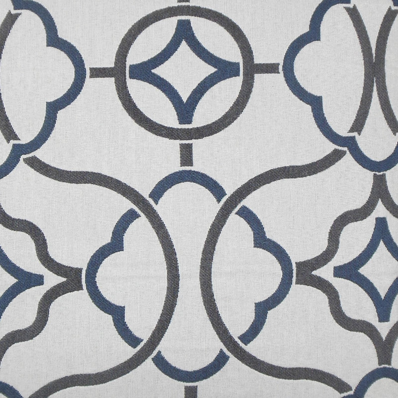 Coussin fearghus géométrique, H 18 po x l 18 po x P 5 po, Indigo