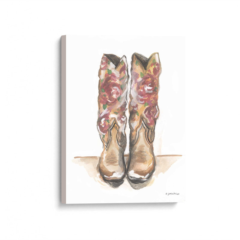 "Floral Bottes" par Jessica Mingo, reproduction d'art, L 24 po x H 32 po, Ne s’applique pas, Toile non encadrée