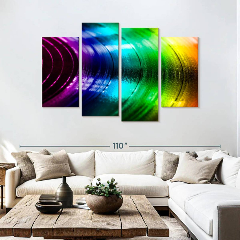 Abarca Vinyl Record Rainbow, 54" H x 84" W