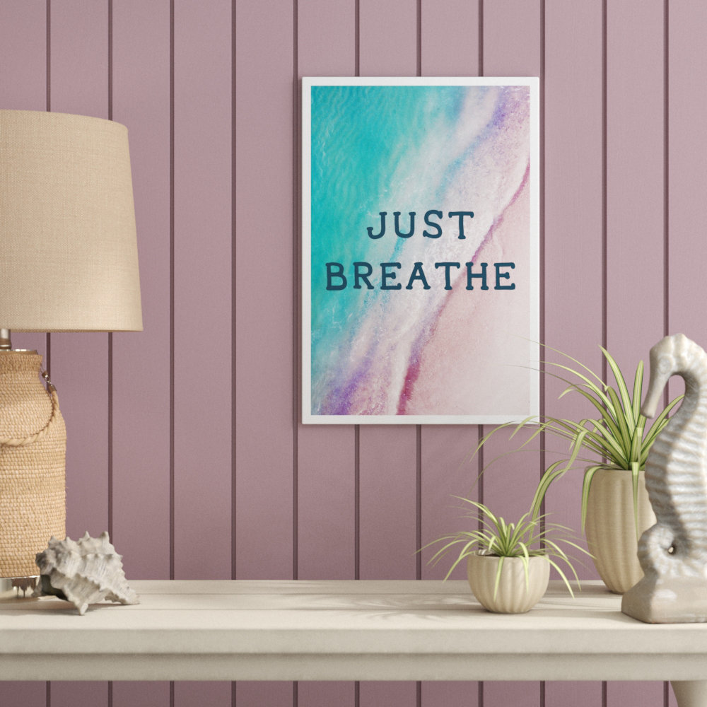 'Just Breathe Ocean' Textual Art