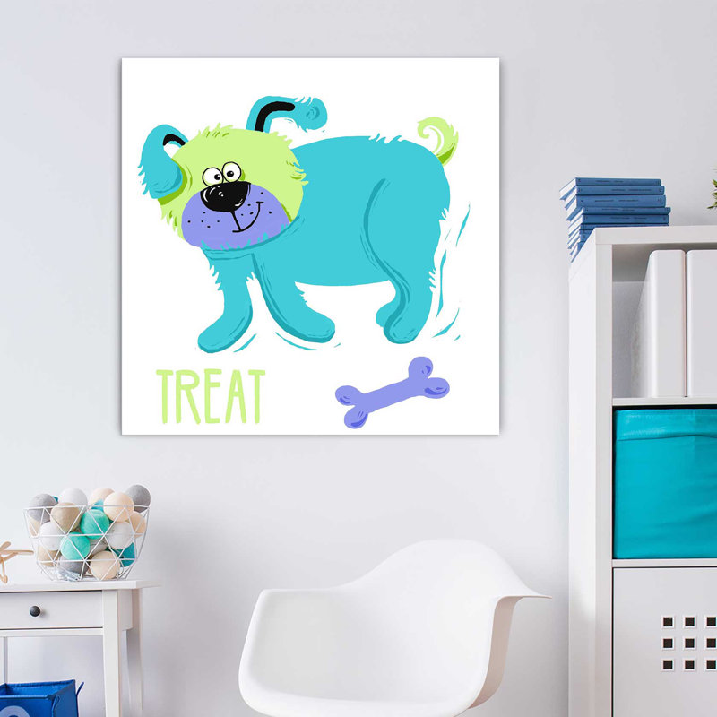 «Dogs Gone Wild I», impression, H 18 po x l 18 po x P 1 po, Toile tendue