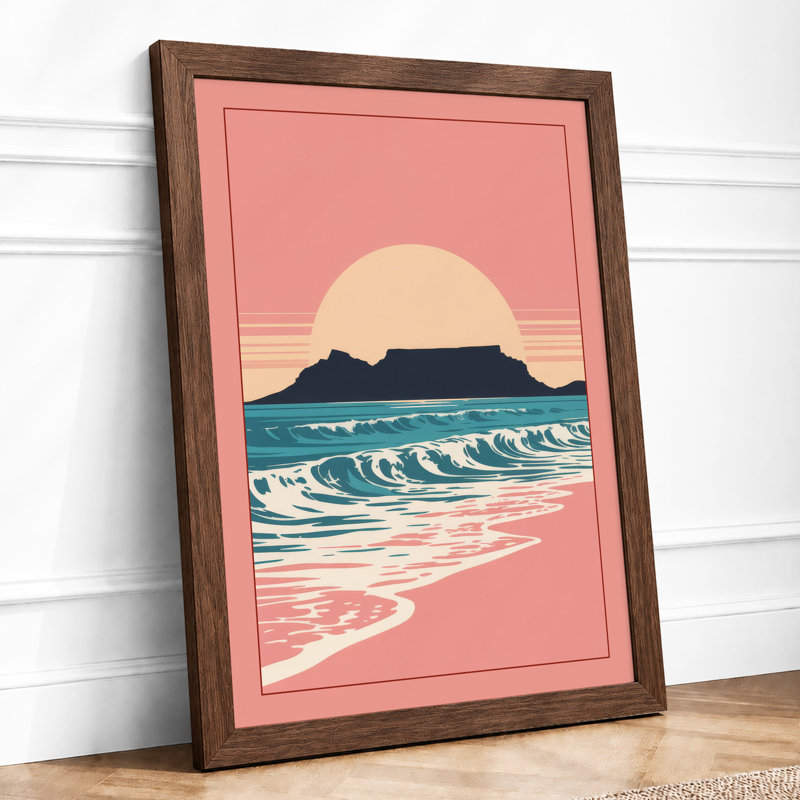Serenity Coastal - Print, A1 - 84.1 x 59.4 cm, Walnut