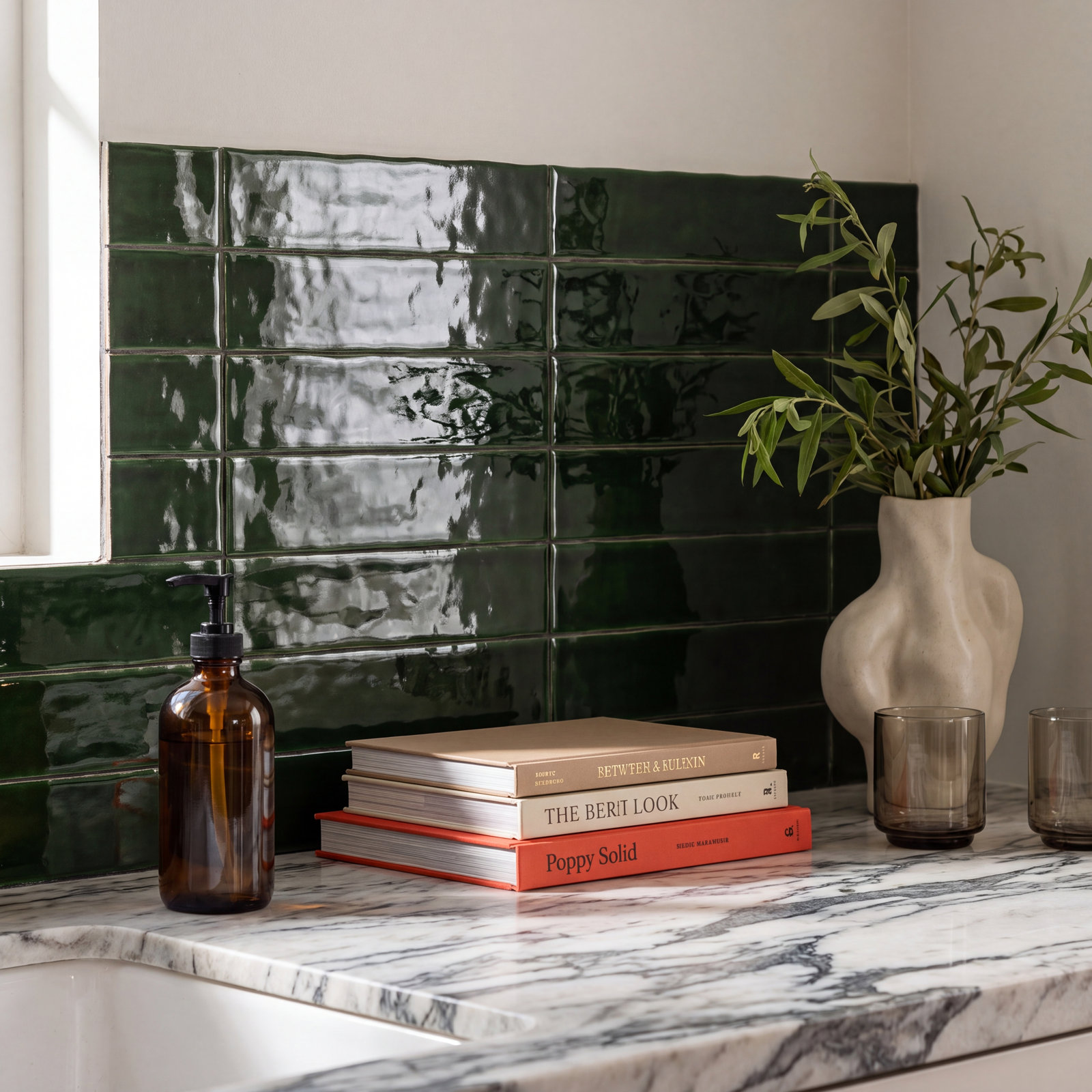 Lake Como  2" x 10" Glossy, Urano Verde