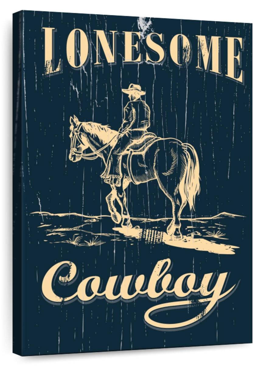 Union Rustic Lonesome Cowboy Wall Sign | Wayfair