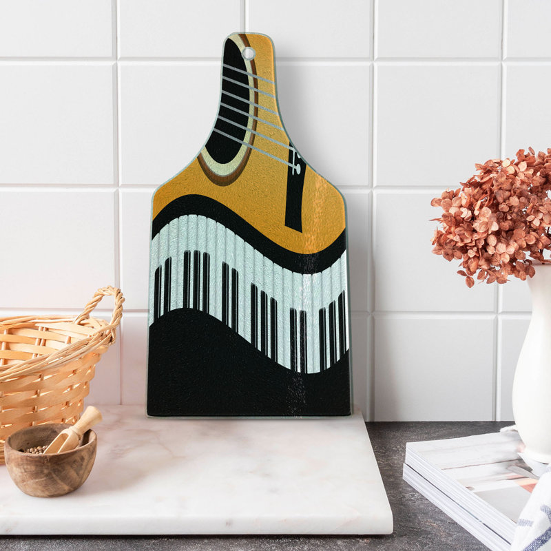 East Urban Home Glass Music Cutting Board