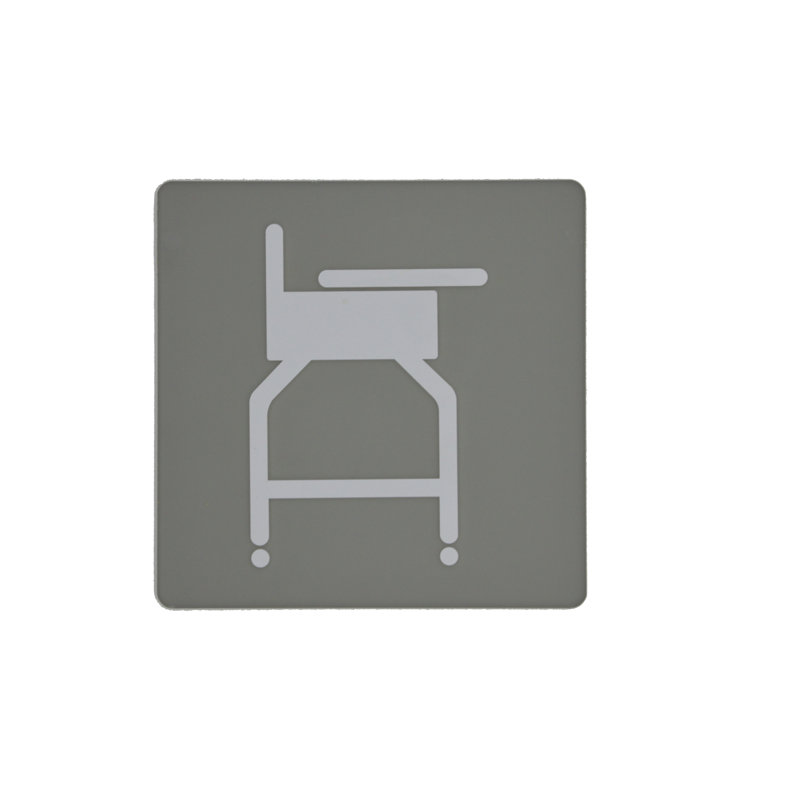 Enseigne grise pour emplacement de chaise haute