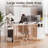 Reversible L-Shaped Corner Computer Desk with Charging Station, File Cabinet, Monitor Stand & Storage, Home Office Workstation-15240361-15240360